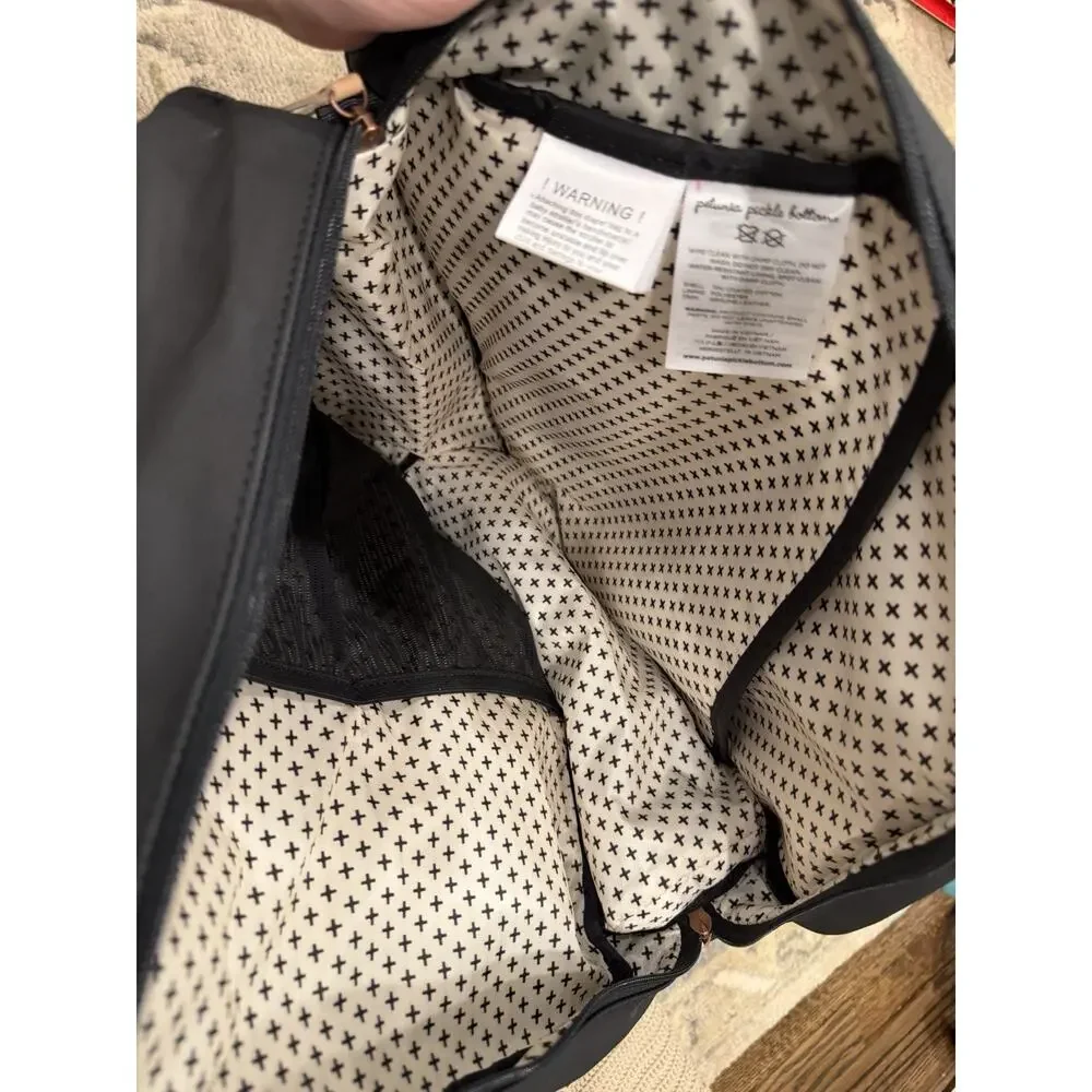 Petunia Pickle Bottom Meta Backpack in Black Matte Canvas Diaper Bag NWT READ